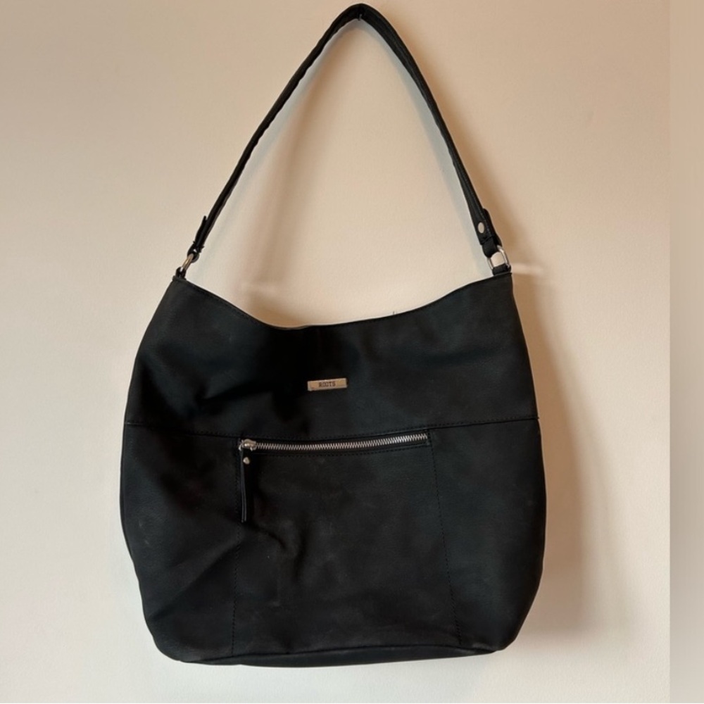 ROOTS Genuine Leather Florence Hobo Bucket Purse/Bag-Black-NWOT 🖤 - Picture 6 of 14